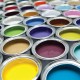 Colourful paint pots