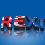 Brexit 3d render Theme Background bold font design