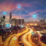 smart city and wireless communication network, abstract image visual, internet of things