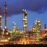 Petrochemical plant in dusk