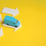 Delivery van for cargo delivery. Courier delivery of goods.