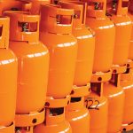 LPG Gas Bottles. LPG plant