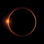 Amazing scientific background – total solar eclipse, mysterious
