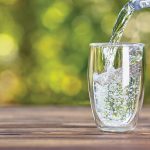 water pouring into glass