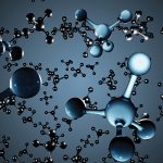 Science concept. Methane or Ammonium molecules. 3D rendered illu
