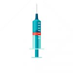 Syringe icon in flat style.