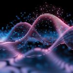 Waves in a digital grid with particles