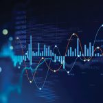 Stock market and trading, digital graph