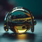 A petroleum liquid bead. Generative AI