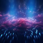 Abstract technology background with fiber optic network connecti