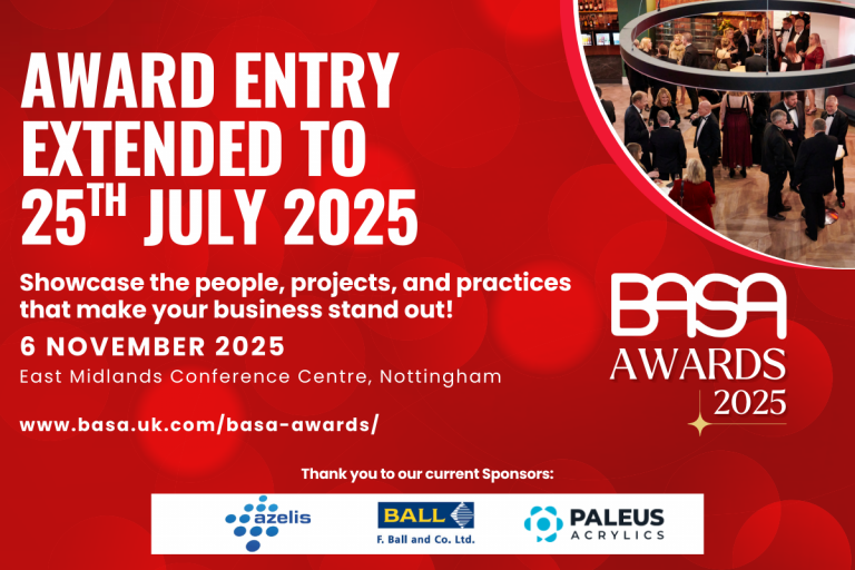 BASA Awards 2025 Entries Now Open, Celebrating the Adhesives and Sealants Industry in the UK & Ireland