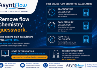 Flow Chemistry Without the Guesswork: Free New Calculators from Asynt Flow