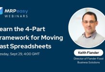 Free Webinar: 4-Part Framework to Replace Spreadsheets in a Manufacturing Business