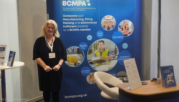 Emma Verkaik on the BCMPA stand at White Label Expo 2025+